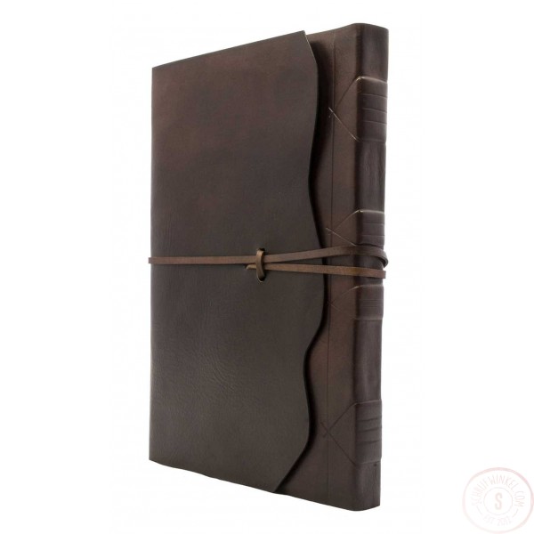 Revolutionair propeller Grafiek Modena Leren Notitieboek Chocoladebruin Met Handgeschept Papier Luxury