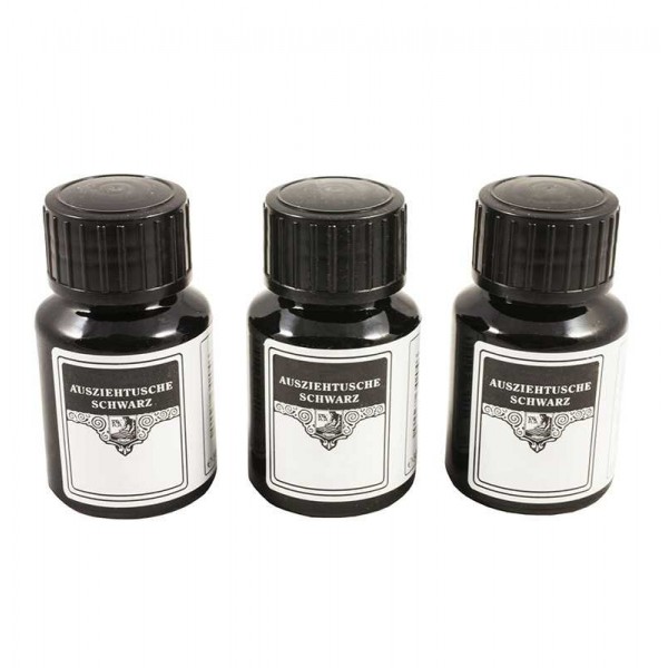 Inktpot Oostindische Inkt 50 ml 3 Inktpotjes