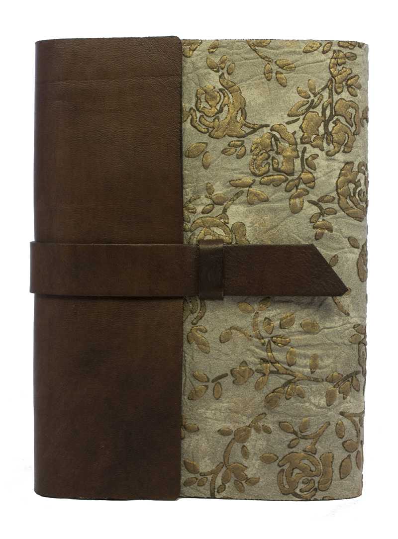 Leren Notitieboek Rose d'Oro Groot Navulbaar