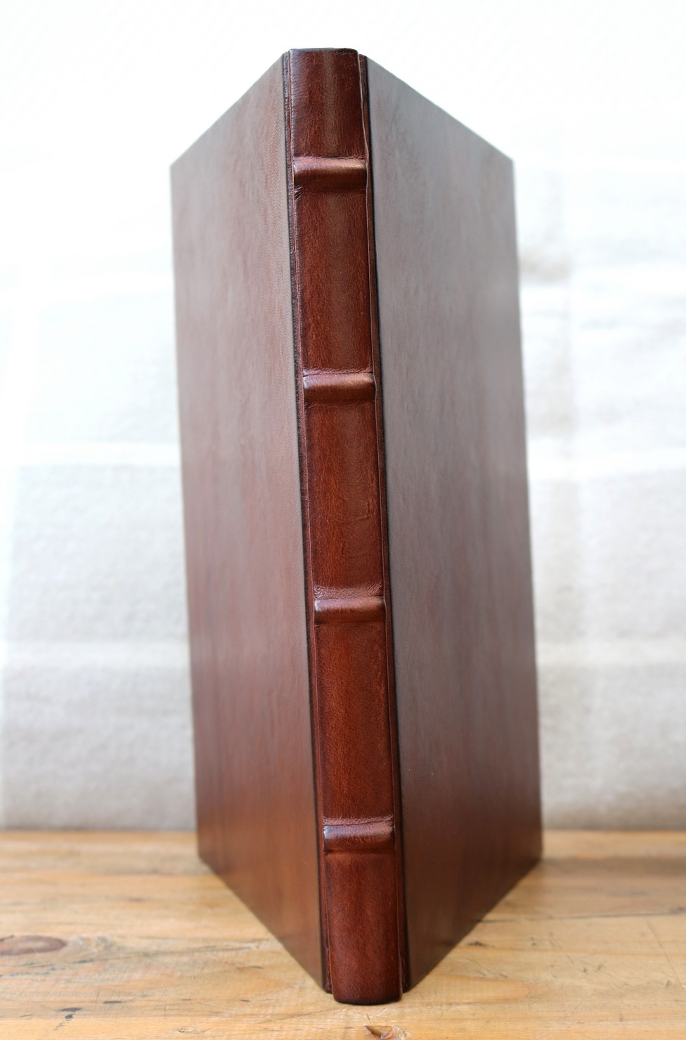 Schrijwinkel Imperia Leren Gastenboek Notitieboek Middelgroot Chocoladebruin schrijwinkel kopen in de aanbieding