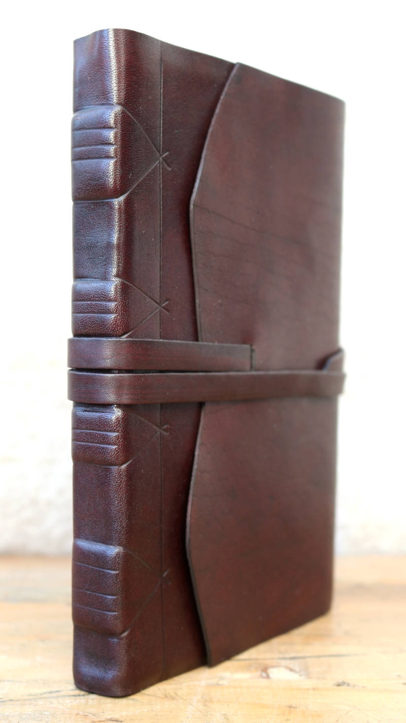 Modena Leren Notitieboek Chocoladebruin Met Handgeschept Papier