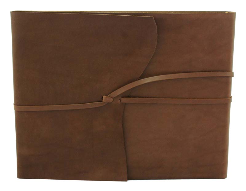 Ravello Leren Schetsboek / Gastenboek Groot Chocoladebruin