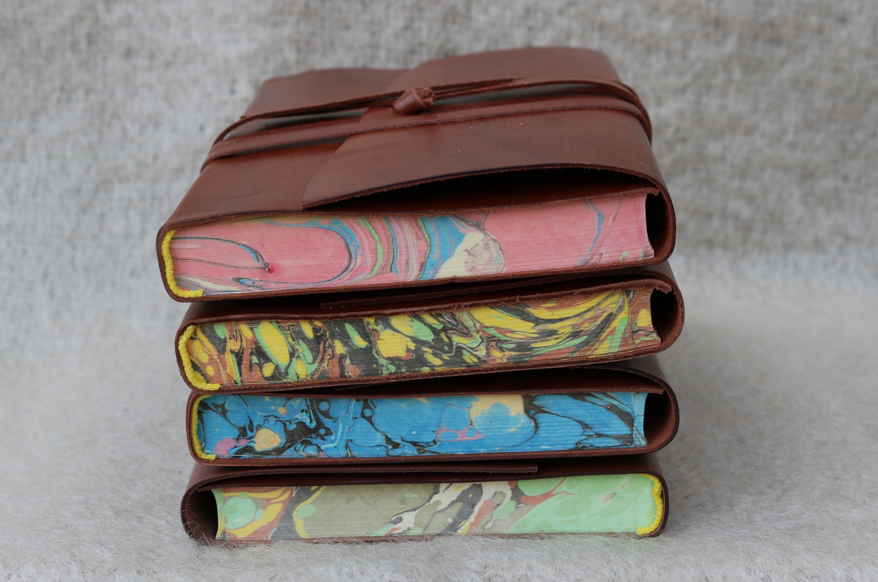 Gemarmerd Leren Notitieboek Middelgroot Venezia